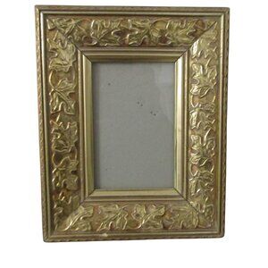 Ornately Carved Gold Wood Photo Frame 3.5 X 6 Photo Szie